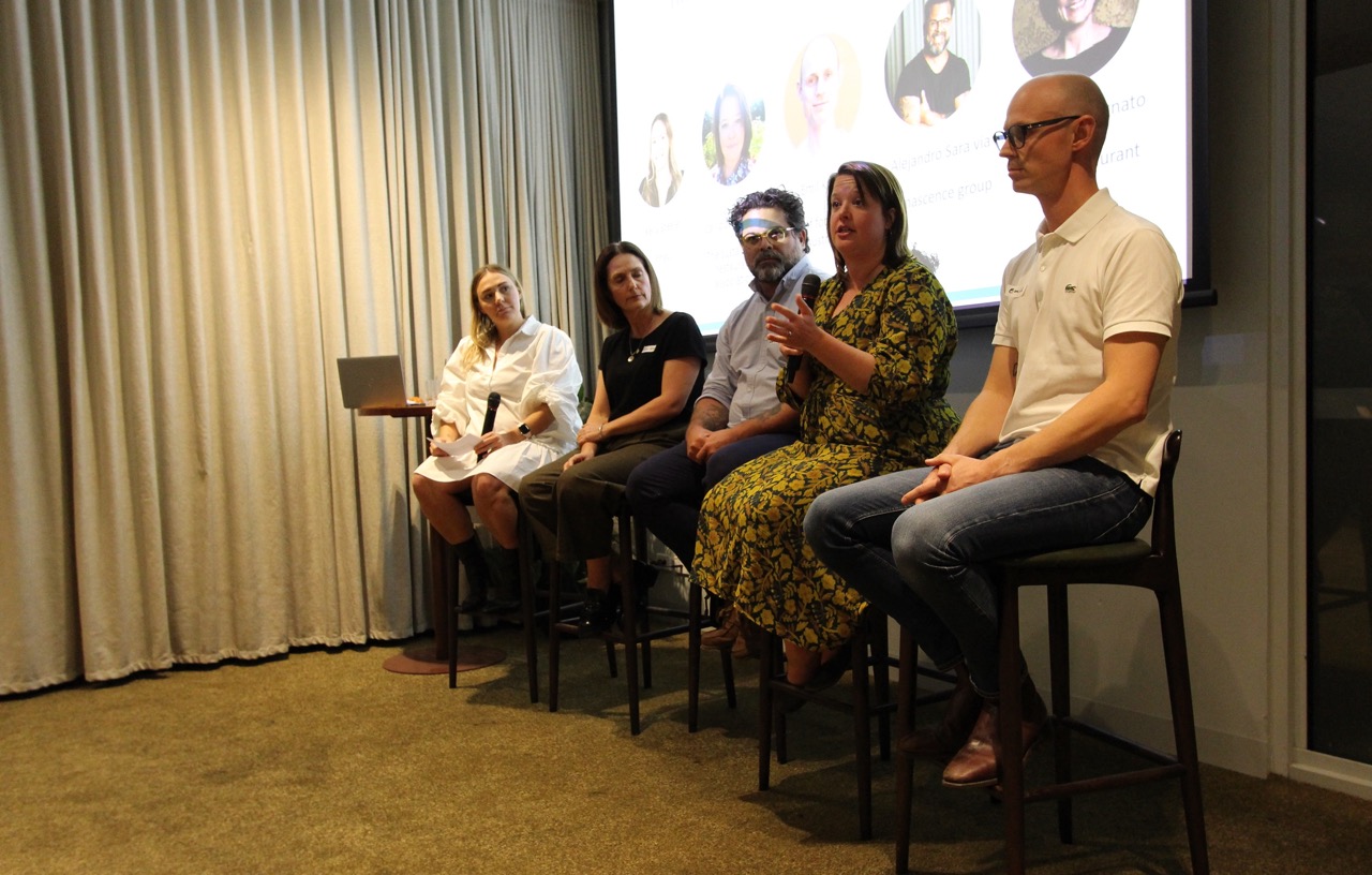 The SRA's Managing Director Juliane Caillouette Noble and other panellists at the launch of FMG Australia