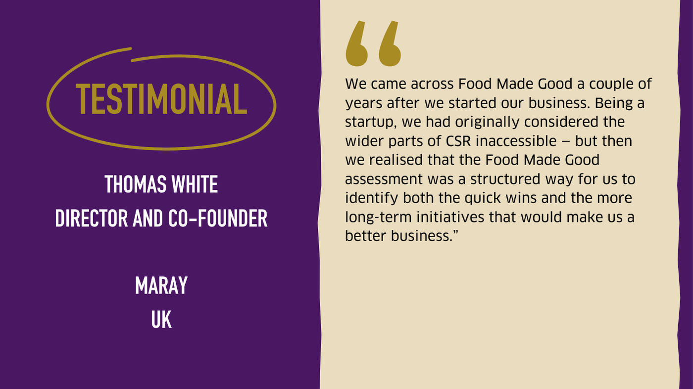 Testimonial graphic from Maray