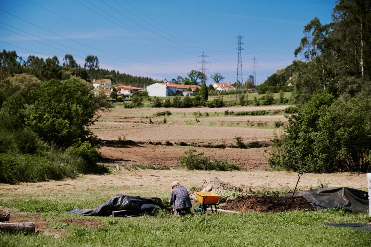 Wide angle shot of a farm in Portugal