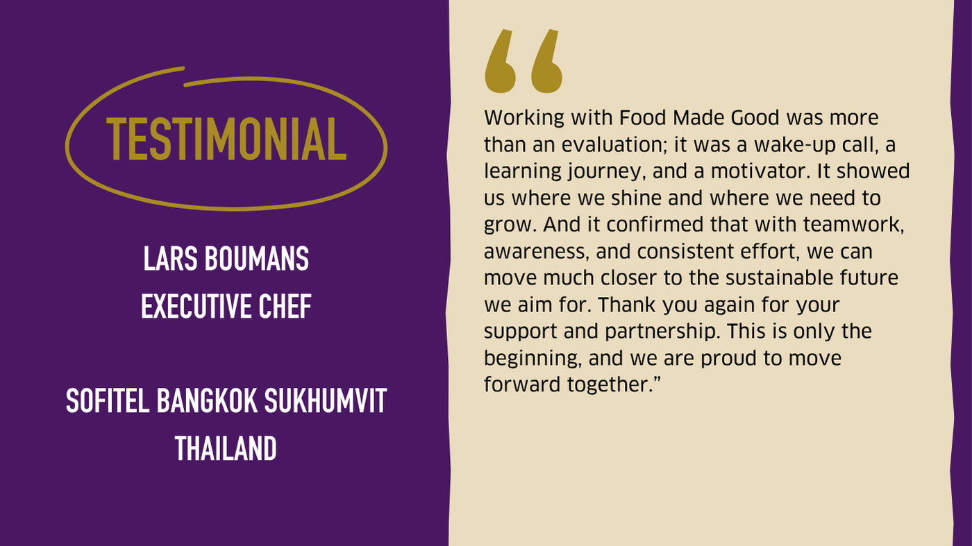Testimonial graphic from Sofitel Bangkok Sukhumvit