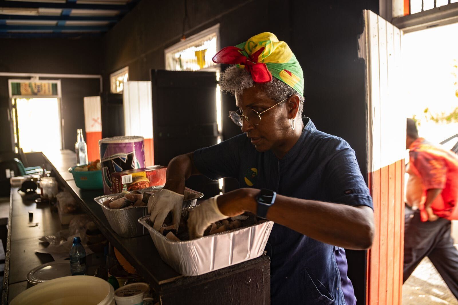 WCK Chef Corps Chef Belinda Bishop packing food in kitchen