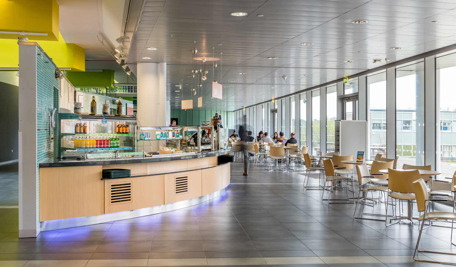 Interior cafeteria space at the University Of Edinburgh