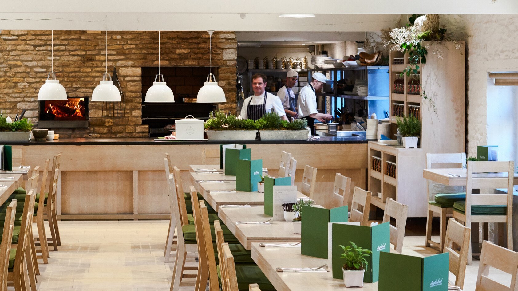 Restaurant interior at Daylesford Organic