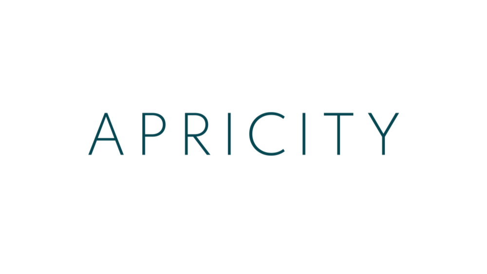 Apricity restaurant logo on white background