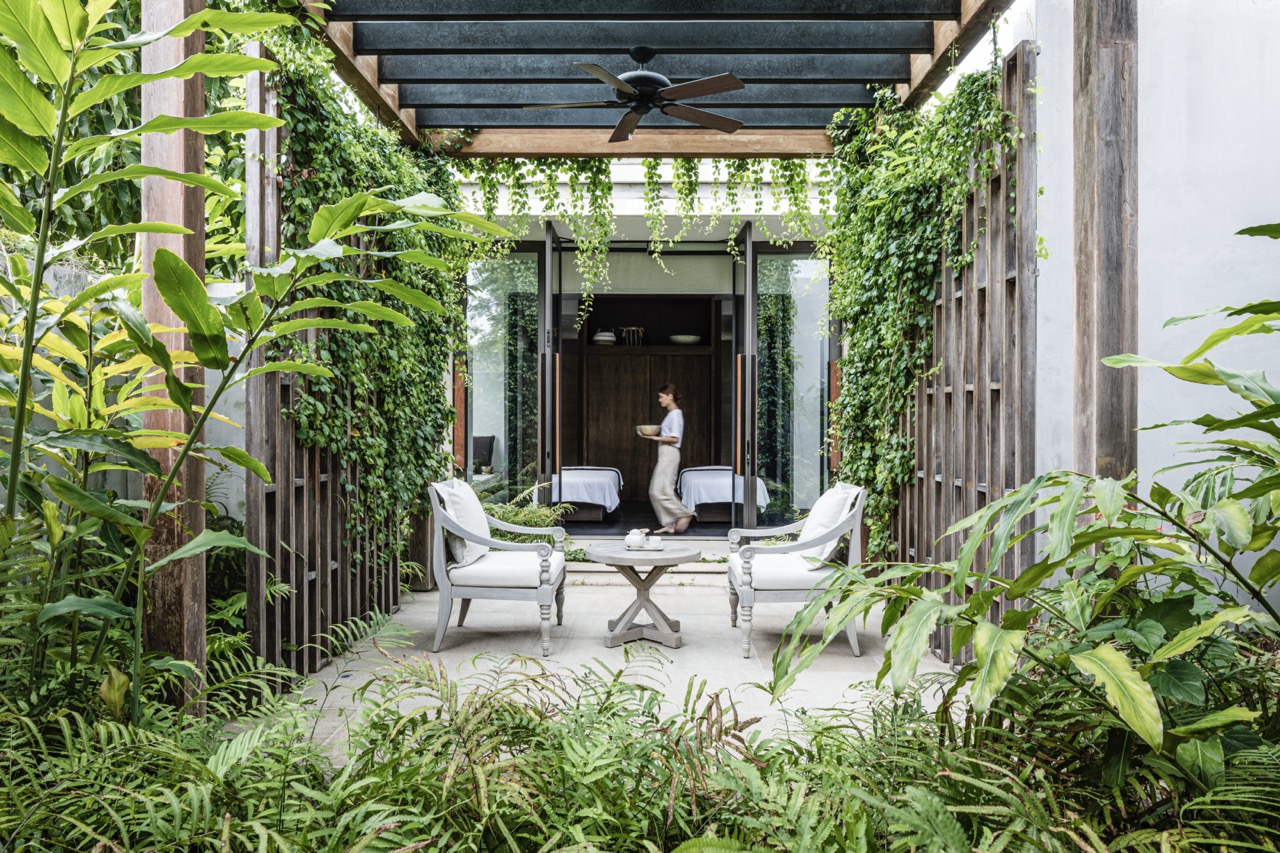 Beautiful outdoor space at Rosewood Phuket