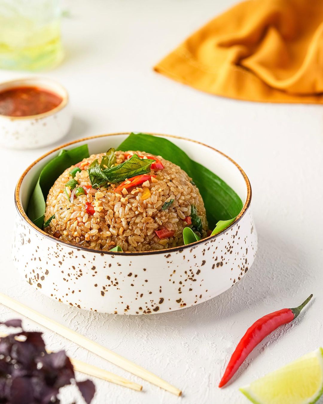 Close up of fried rice dish