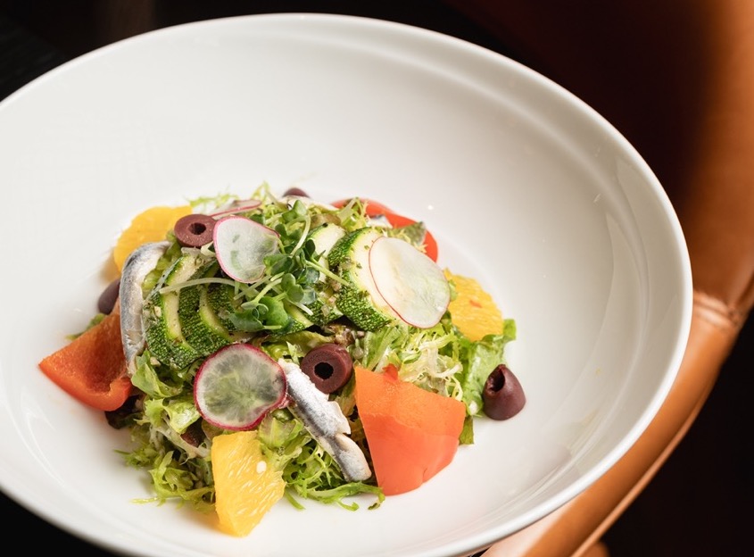 Beautiful vegetable food in a white bowl