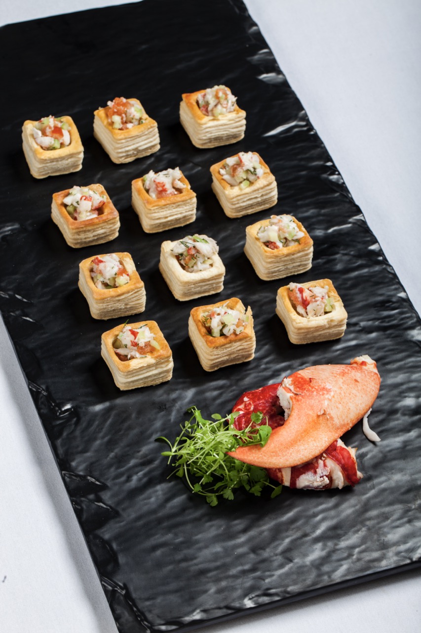 Puff pastry canapés at University Of Edinburgh