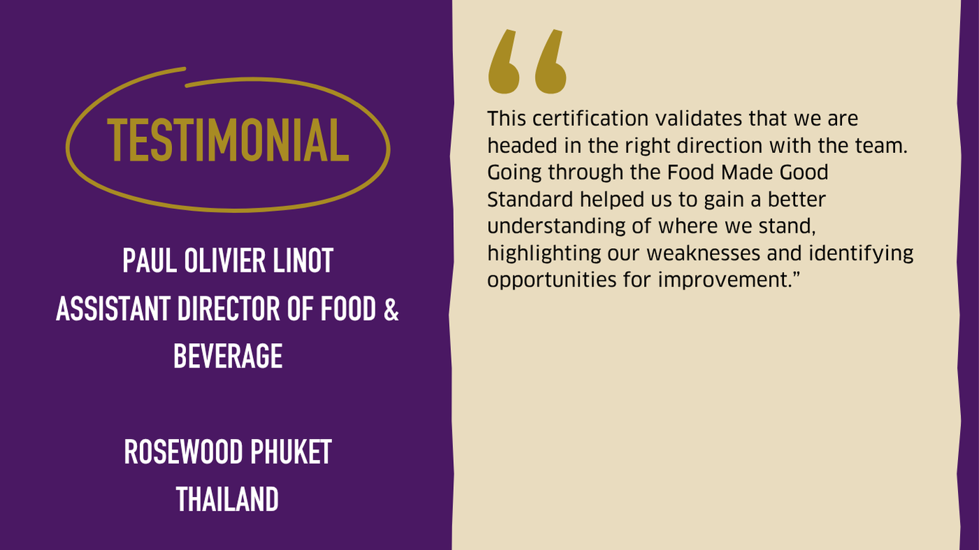 Testimonial graphic from Rosewood Phuket