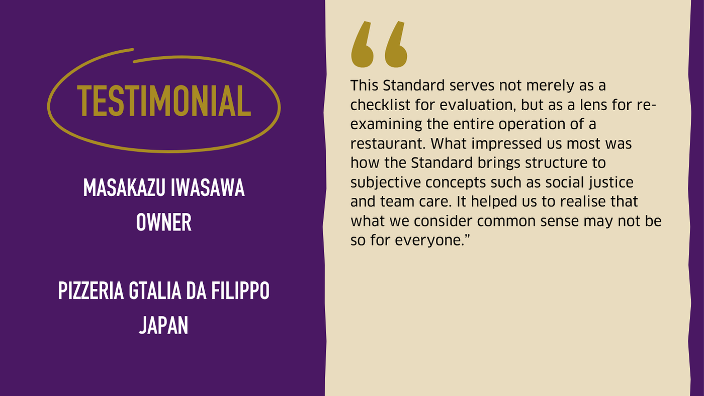 Testimonial graphic from Pizzeria Gtalia Da Filippo