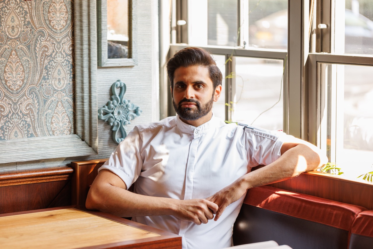 Chef Chet Sharma photographed at BiBi by Anton Rodriguez