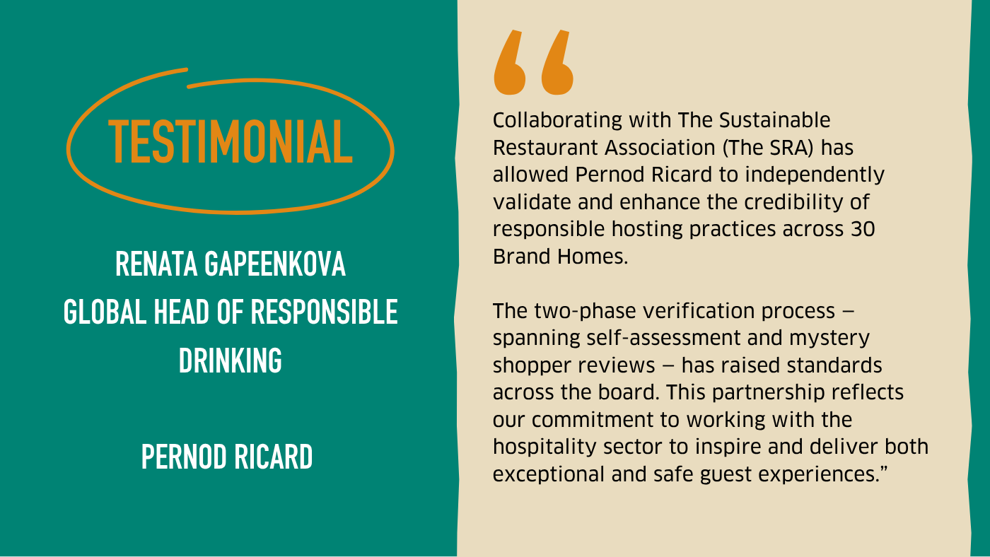 Testimonial graphic from Pernod Ricard