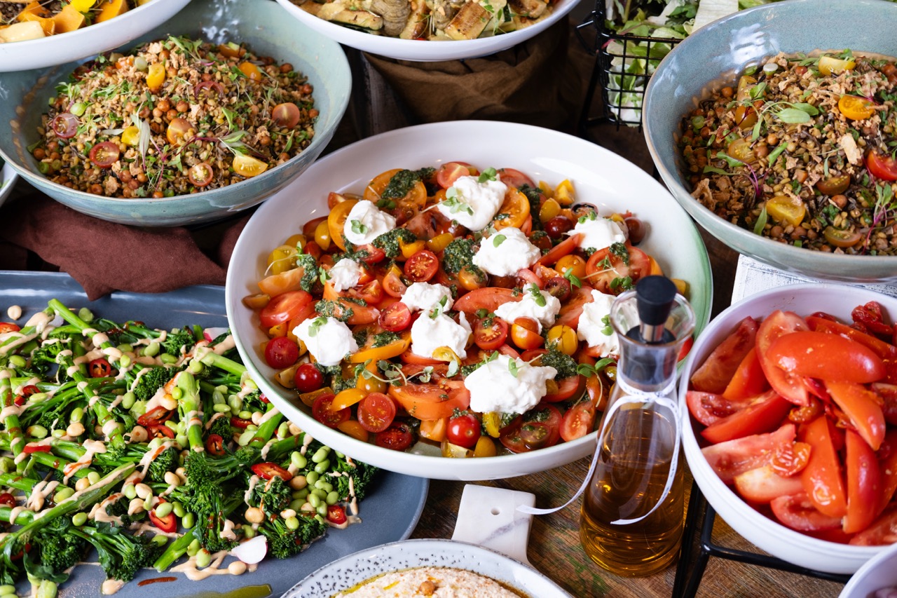 A buffet of fresh, local food at Gather + Gather Ireland