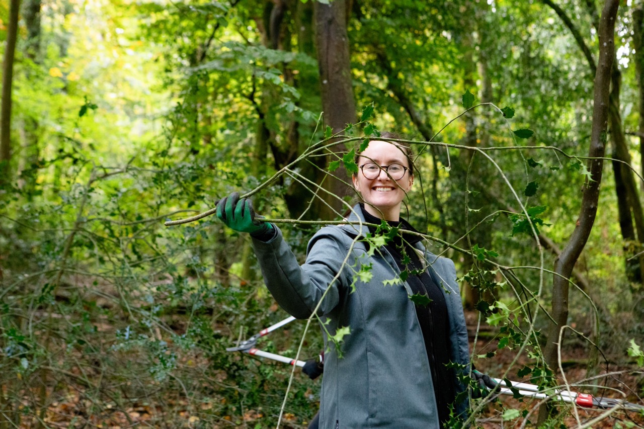 Vacherin Green Team volunteer in woodland