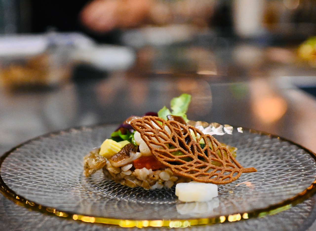 A plate of beautiful food at Liao Studio, Taiwan