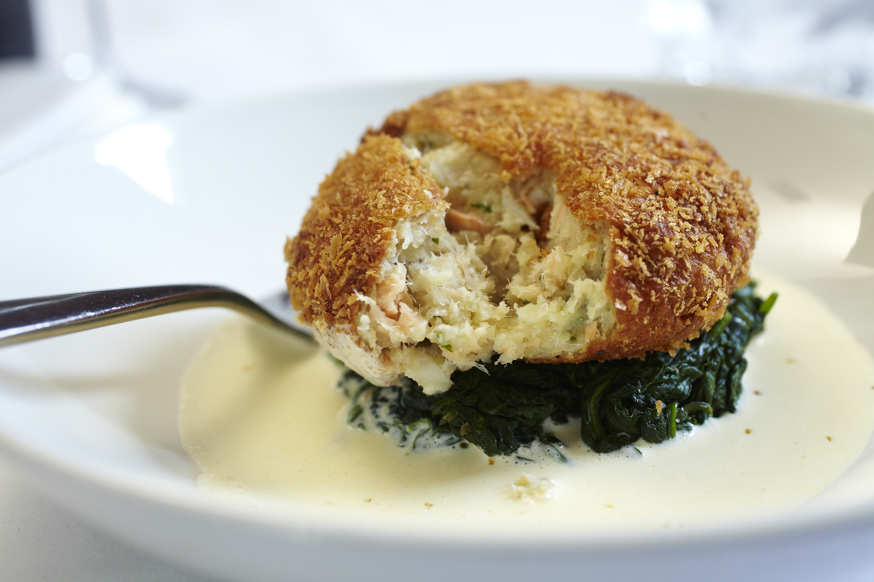 Close up of Lussmans MSC Haddock Fishcake