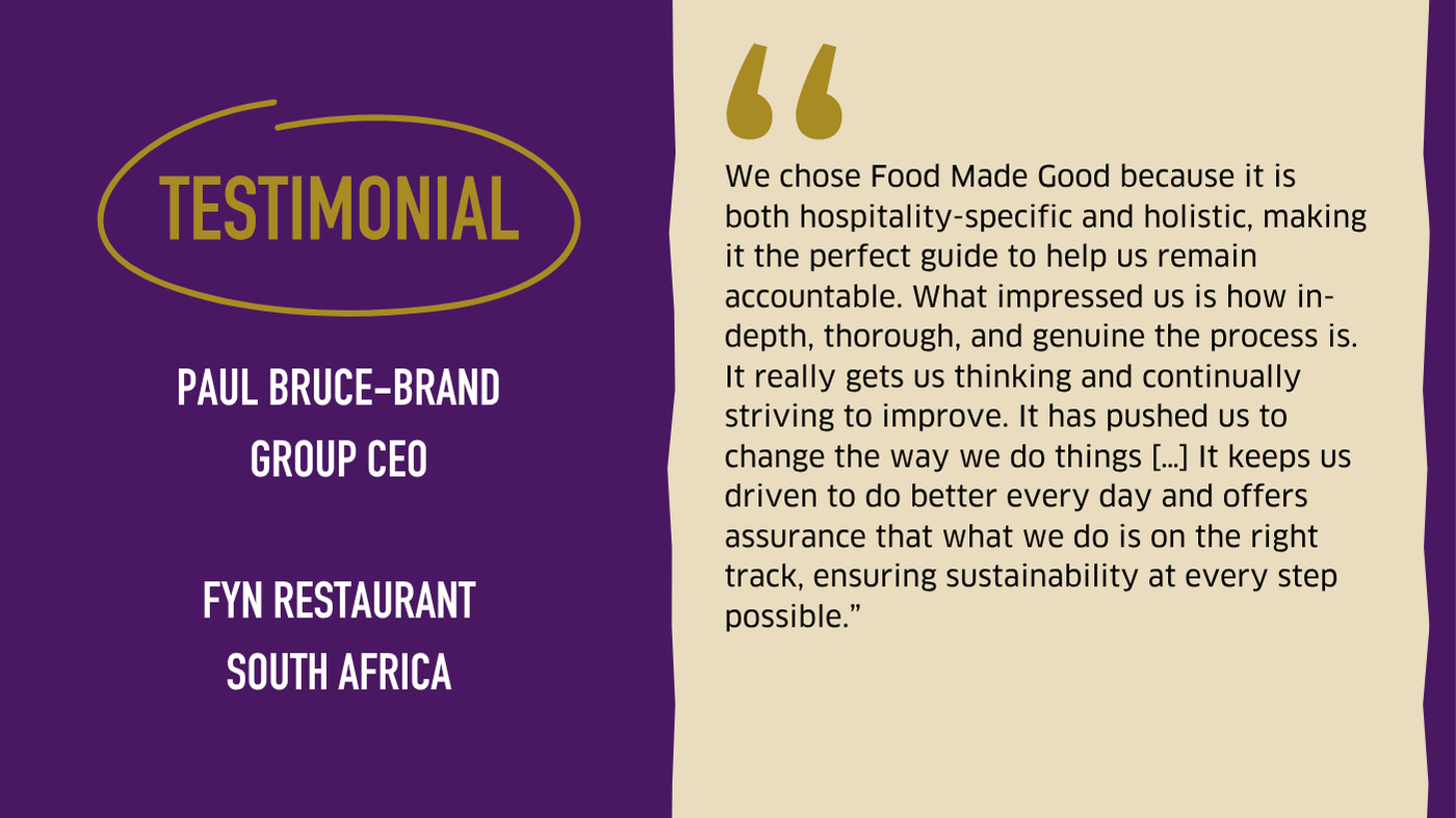 Testimonial graphic from FYN