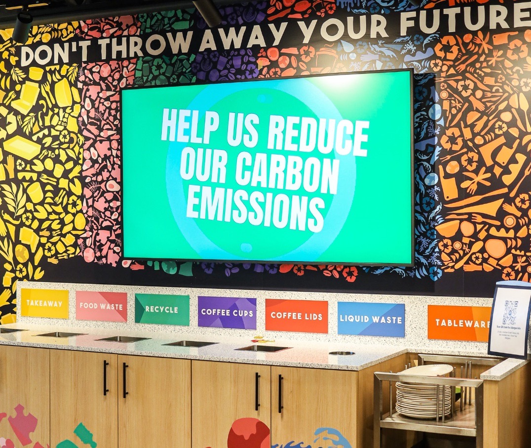 Chartwells' bins for waste segregation at University of Sussex