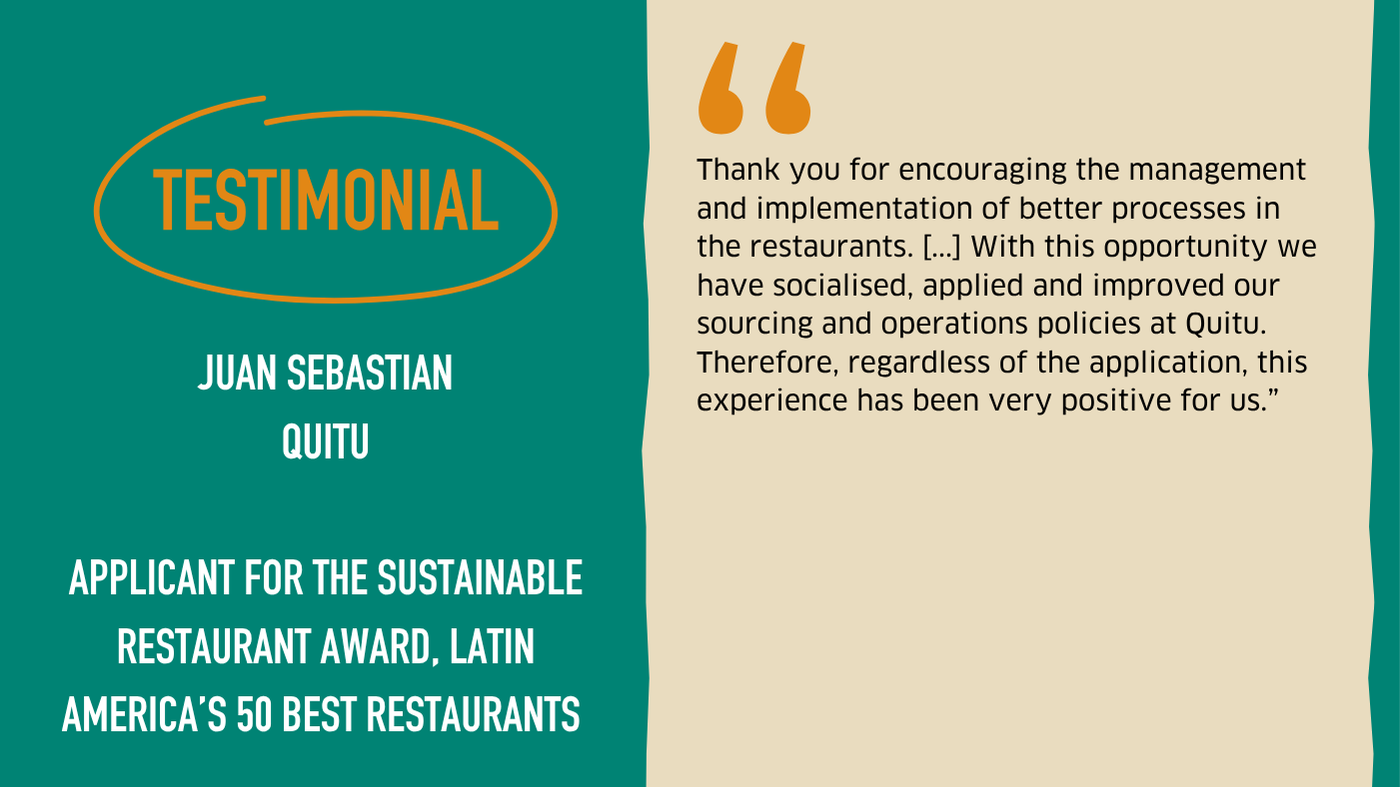 Testimonial graphic from Juan Sebastian, Quitu