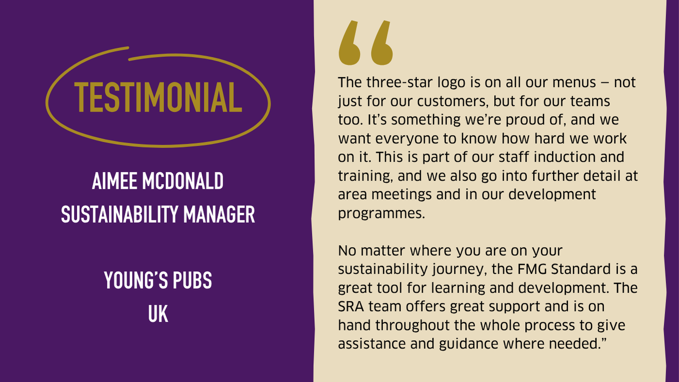 Testimonial graphic from Young's Pubs