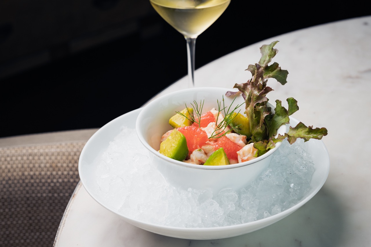 Bowl of salad at Rosewood Phnom Penh