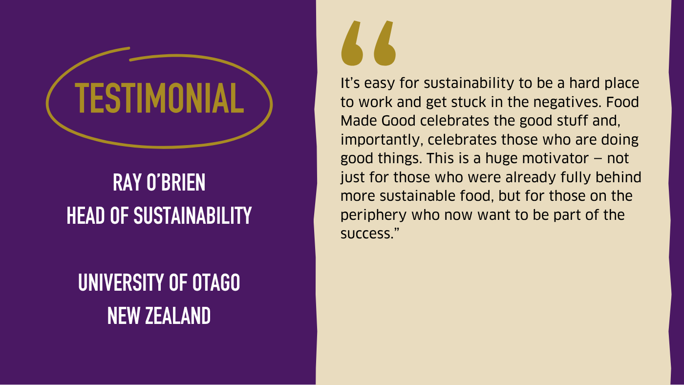 Testimonial graphic from University of Otago