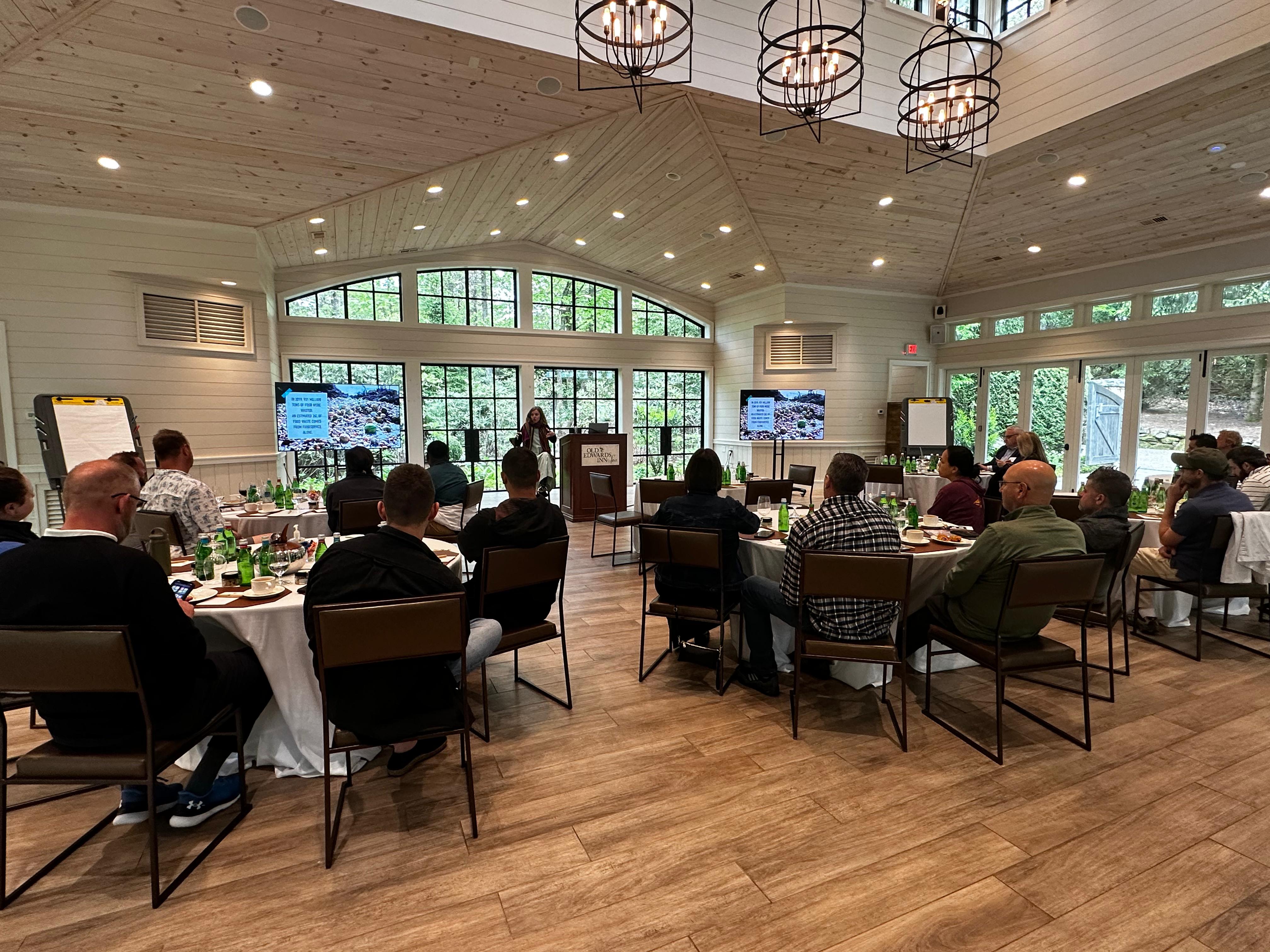 Room full of people at a training session