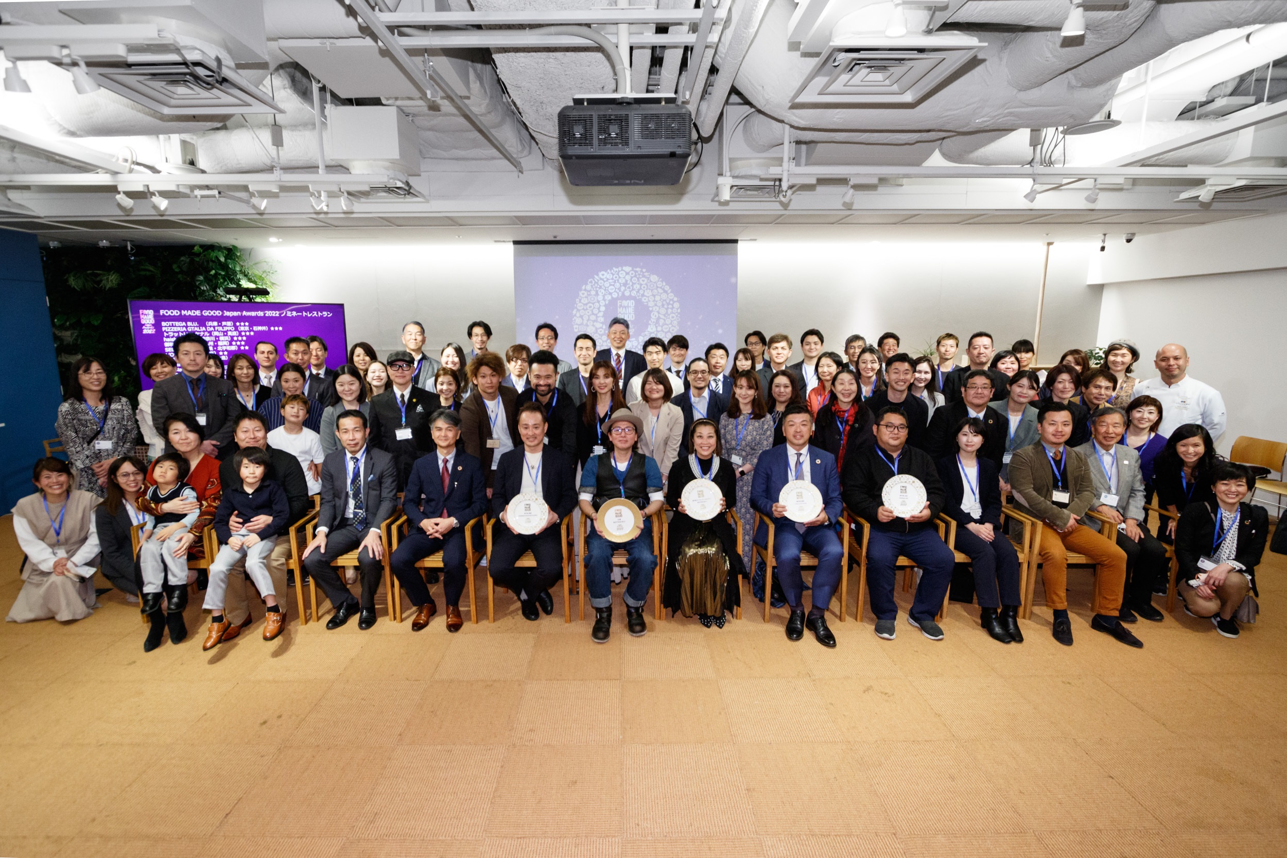 Group shot of the winners at the Food Made Good Japan Awards