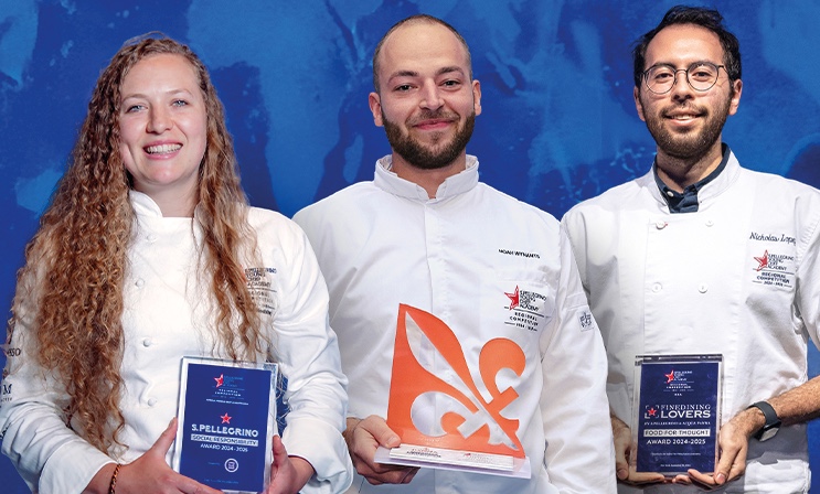 Chefs Zante Neethling, Noah Wynants and Nicolás A. Lopez, winners of the SPYCA collateral awards 2024-25