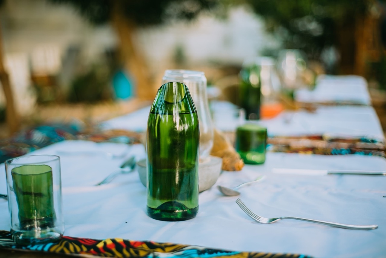 Table settings at Fahari Off The Grid