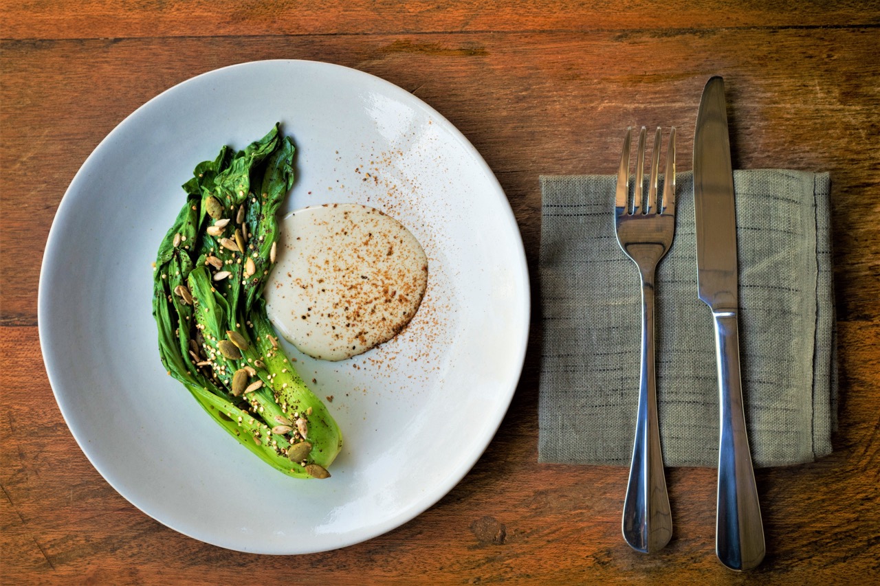 Overhead shot of vegetable dish from Chef Vojtech Vegh