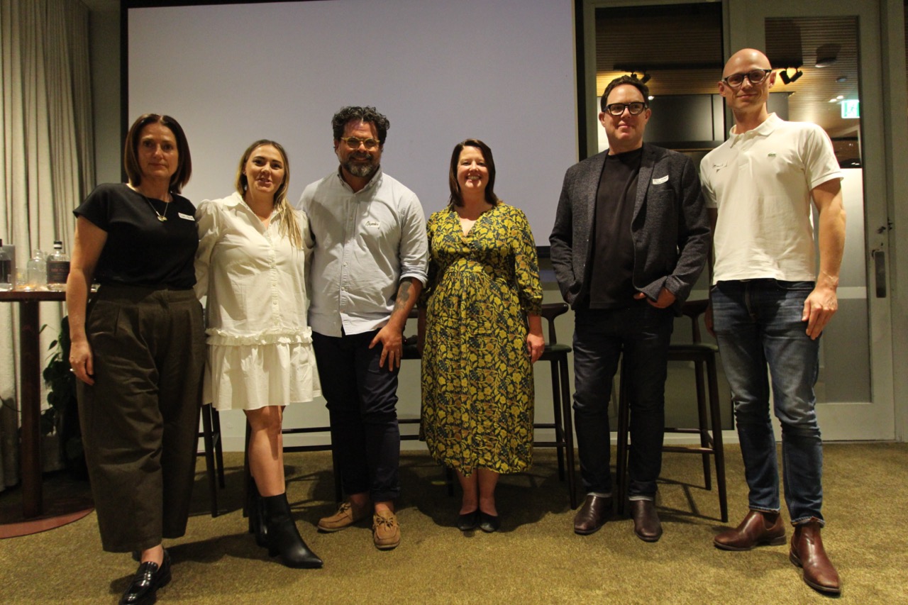 The SRA's Managing Director Juliane Caillouette Noble and other panellists at the launch of FMG Australia