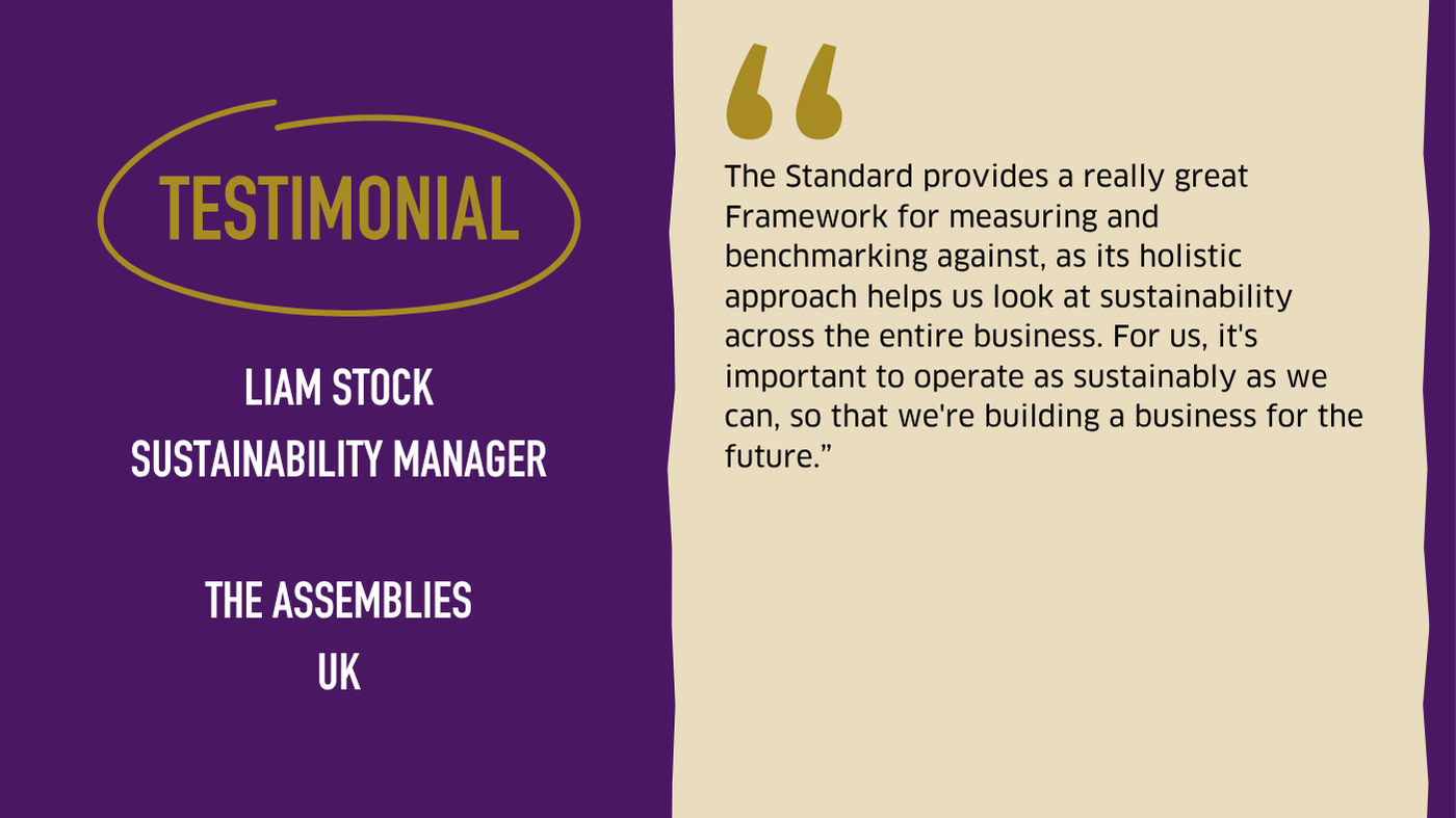 Testimonial graphic from The Assemblies