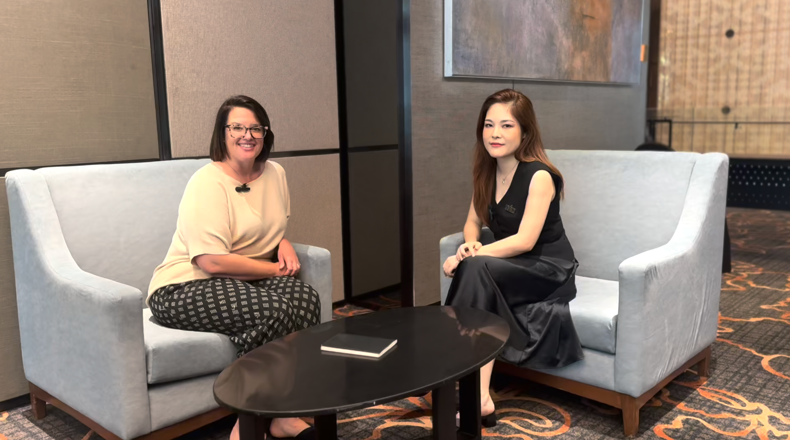 Juliane Caillouette Noble of The SRA sitting down with Summer Le of Nen Restaurants