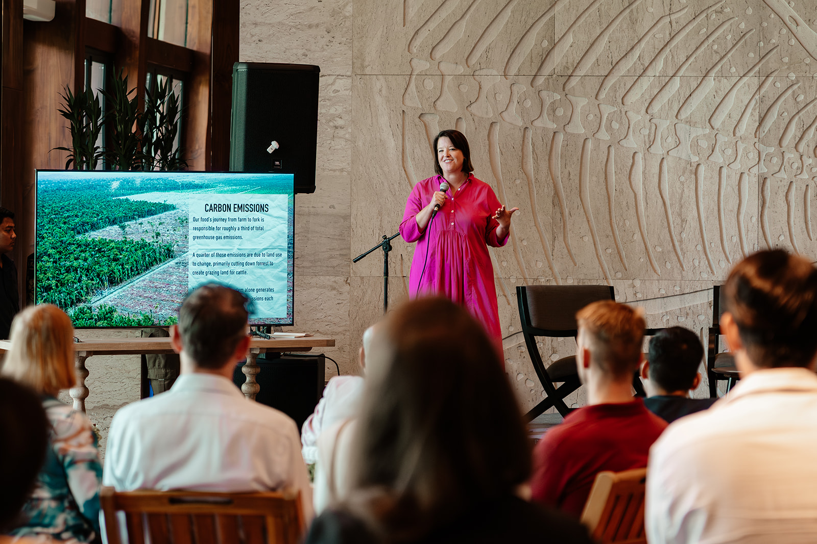 Juliane Caillouette Noble speaks at Rosewood Phuket