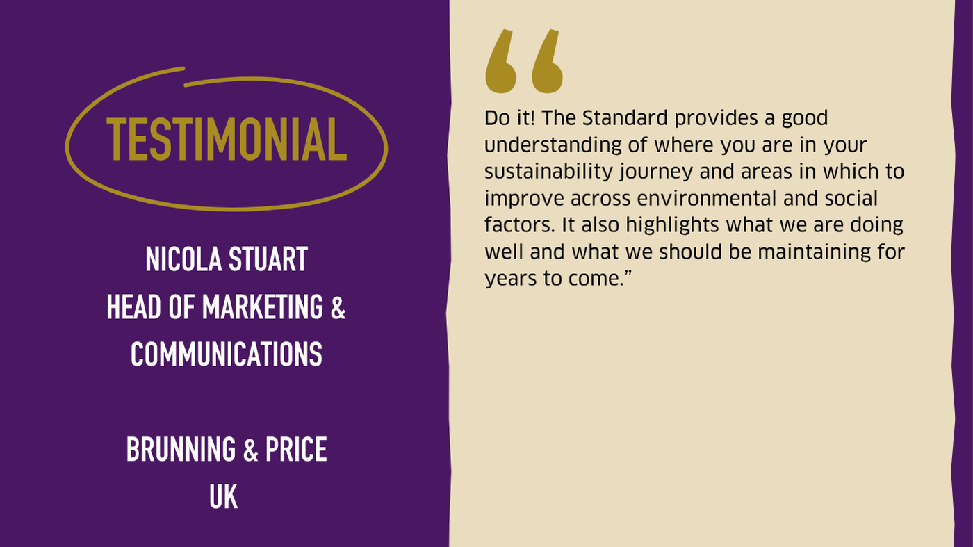 Testimonial graphic from Brunning & Price