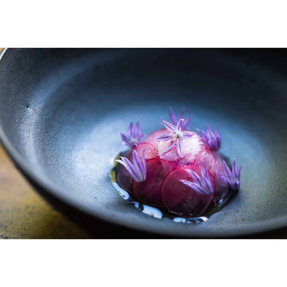 Beautiful food dish at Walled Gardens Underground Restaurant