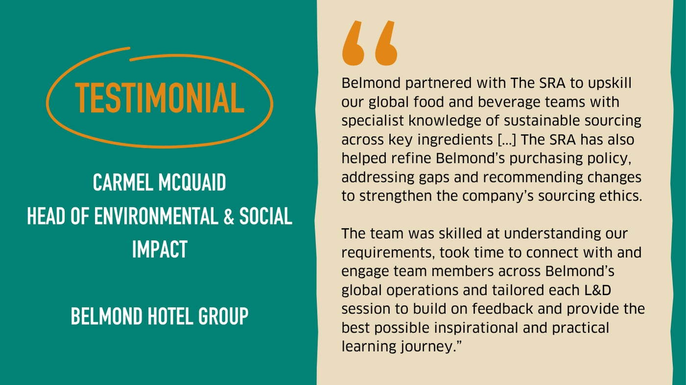 Testimonial graphic from Belmond Hotel Group