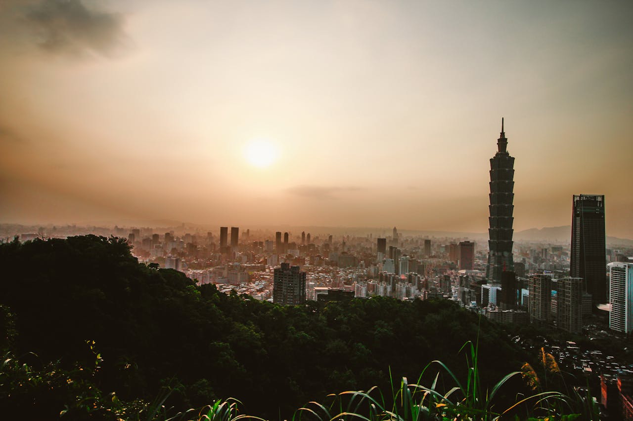 Skyline view of Hong Kong
