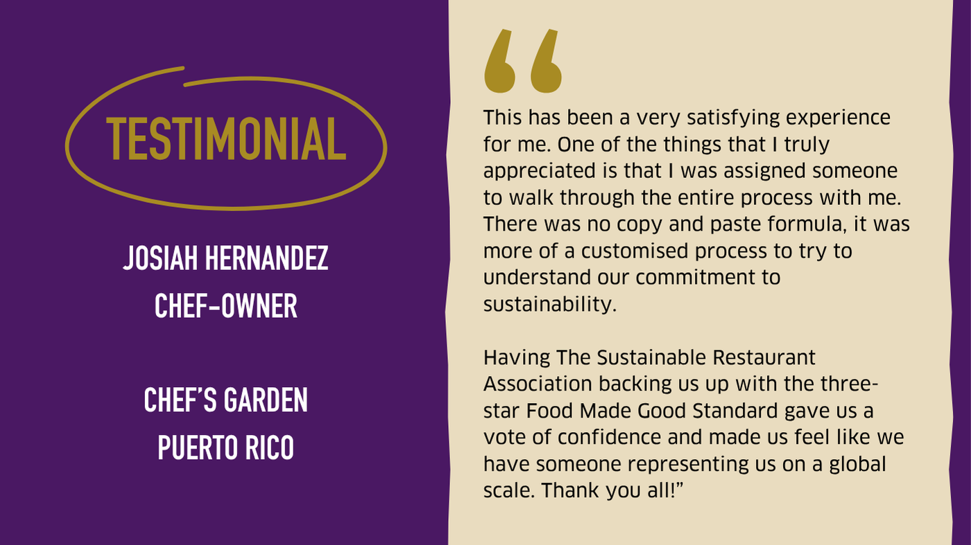 Testimonial graphic from Chef's Garden