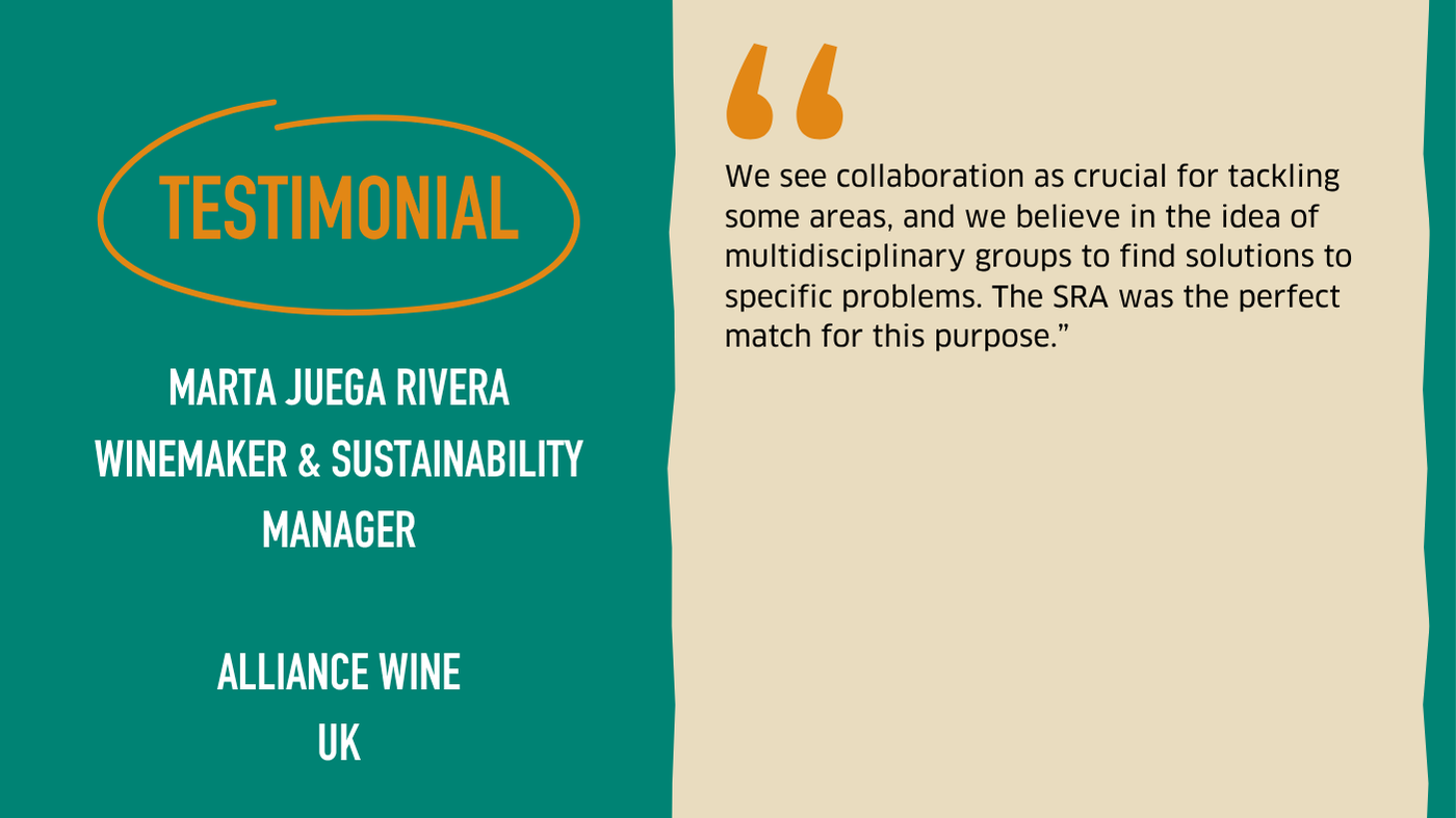 Testimonial graphic from Alliance Wine