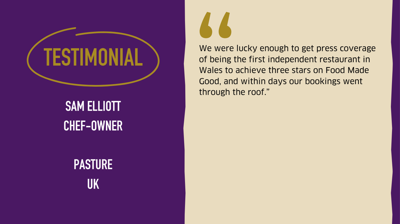 Testimonial graphic from Pasture